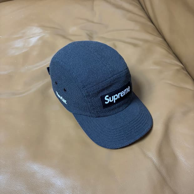 슈프림 캠프캡 모자 박스로고 케블라 블랙