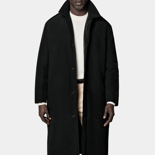 수트서플라이 블랙 테크 패딩코트 (42R)