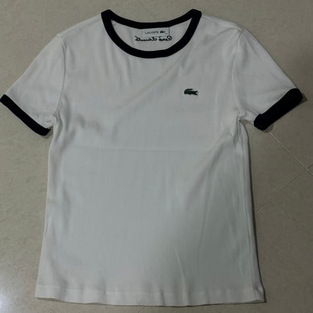 라코스테 슬림핏 배색 반팔