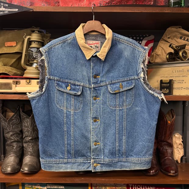 90s LEE 101J 스톰 라이더 디스트로이드 데님 베스트 N000