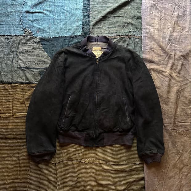 50s USA Deer Skin Suede Bomber Jacket