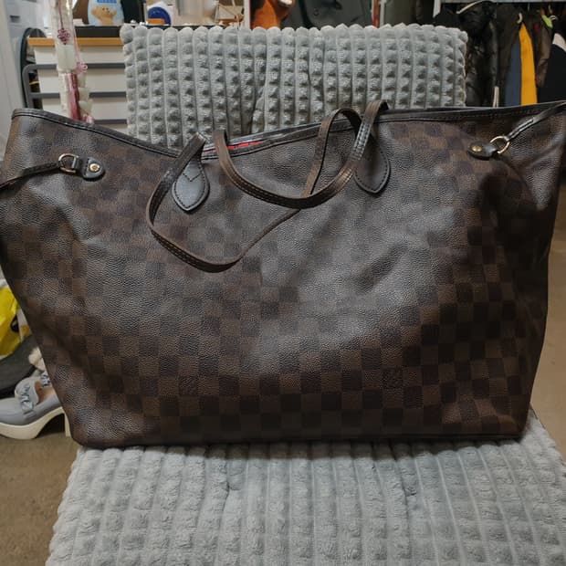 루이비통 네버풀 다미에 토트백