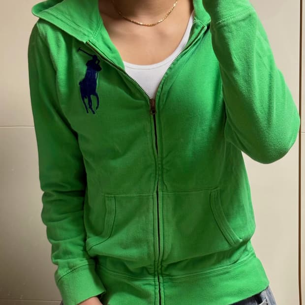 폴로 랄프로렌 빅포니 후드집업 그린