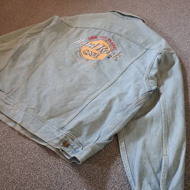 90s Hard Rock Cafe Las Vegas 데님 자켓 no.45