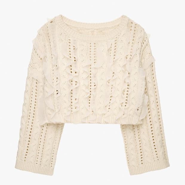 Zara Ruffled Sweater Limited Edition