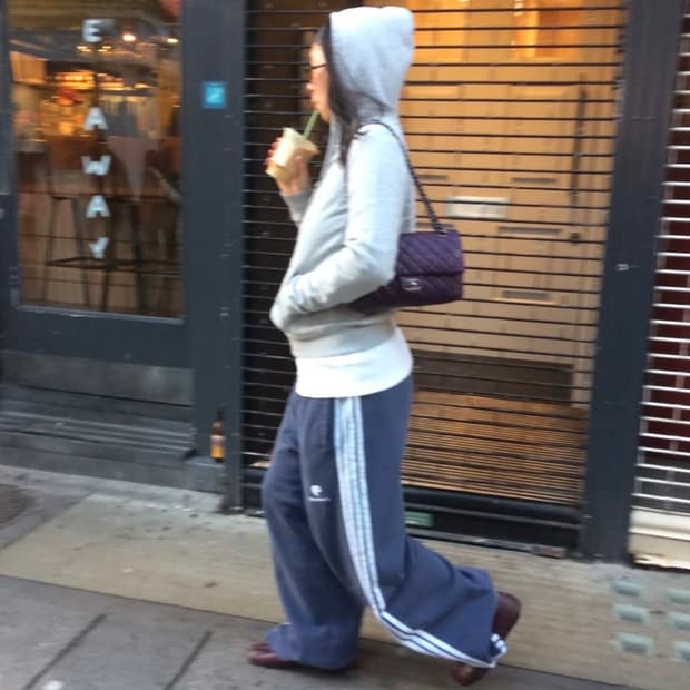 배기 트랙 스웨트팬츠