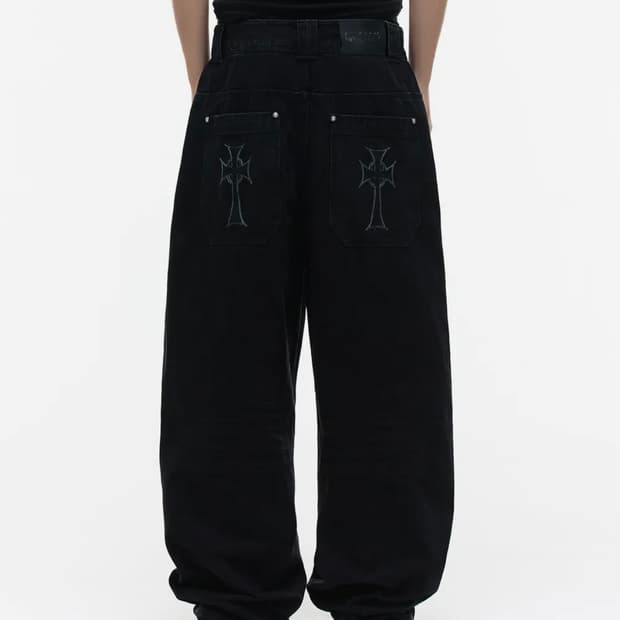 Op. 09 SIG LIQUID DENIM PANTS BLACK s