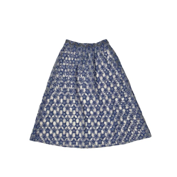 Queens court 시스루 별 자수 스커트