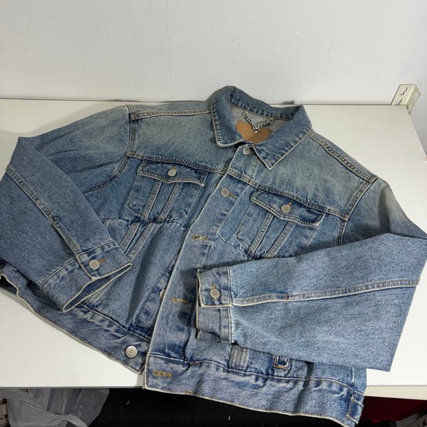 우먼OS 모어댄예스터데이 오버핏 크롭청자켓 데님자켓