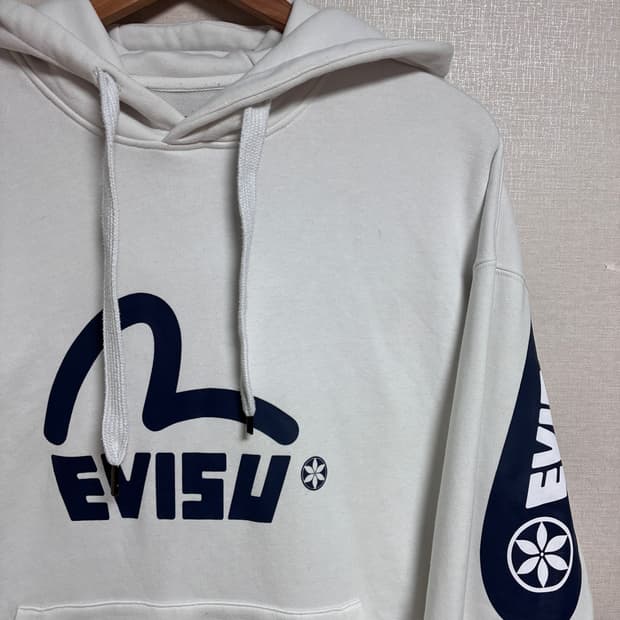 빈티지 에비수 후드티 화이트 XL