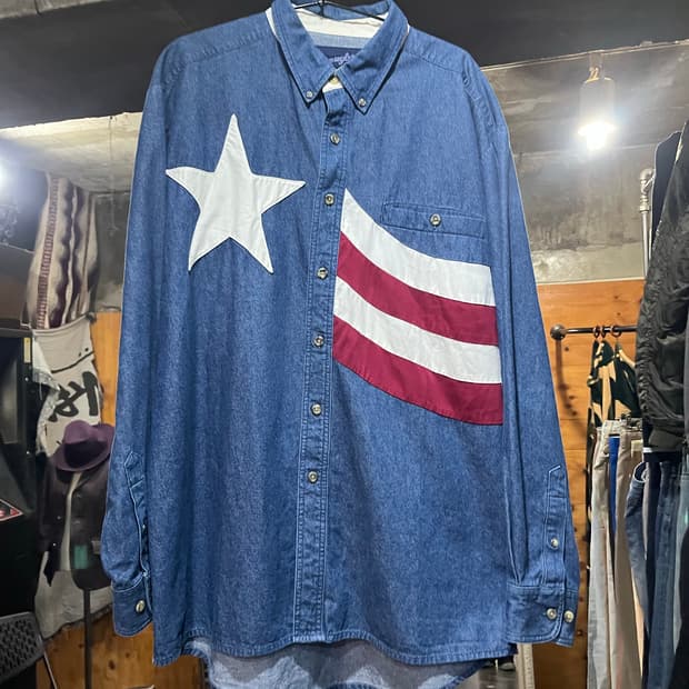 🇺🇸 Wrangler Patriotic Western Denim 셔츠