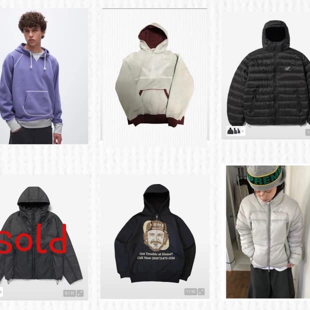 패딩+브랜드제품 일괄판매(5개)