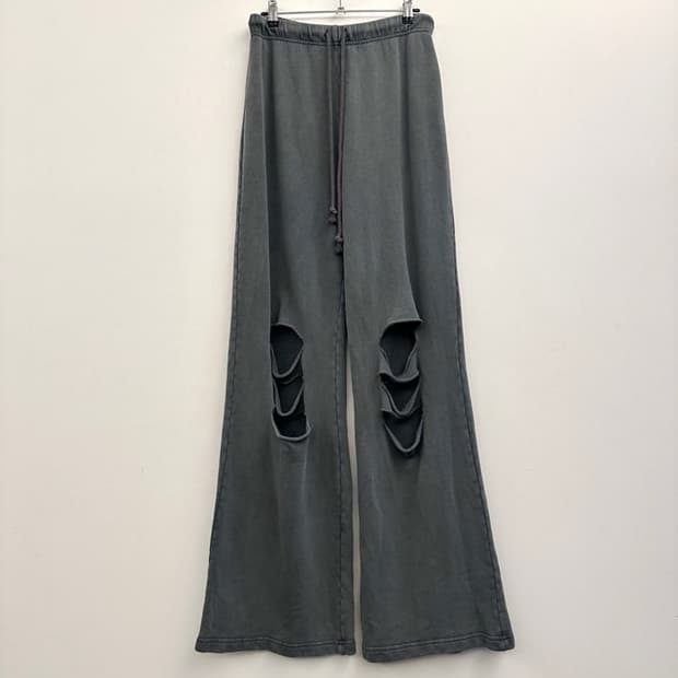 Grunge easy pants / charcoal