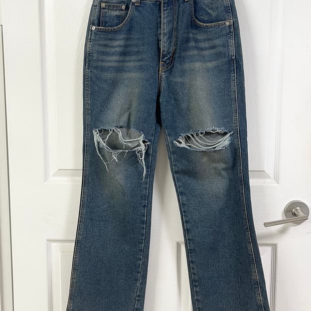 current damage dyed pants (woman 27)