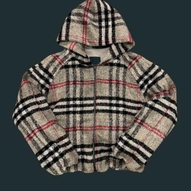 언더마이카 런던 헤리티지 체크 플리스 후드집업 1 사이즈