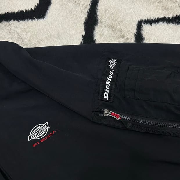 [L]디키즈 후드 바람막이/블랙