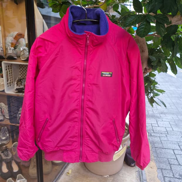 Z-111 90s 엘엘빈 나일론 웜업 자켓 체핑