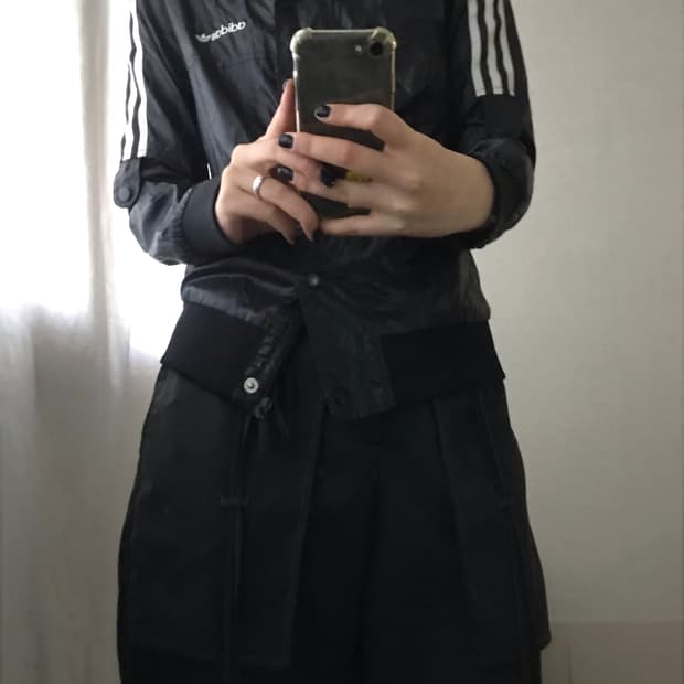 아디다스 하이넥 바이커 윈드브레이커