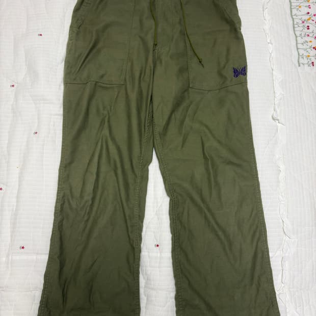 니들스 퍼티그 나비 자수 팬츠 L