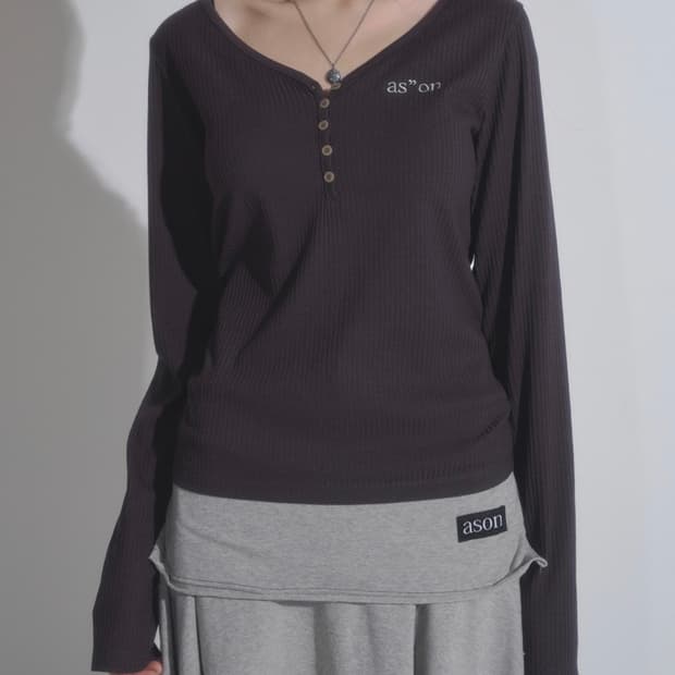 애즈온 버튼티 차콜