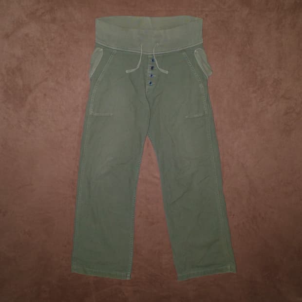 캐피탈 밴딩 와이드 코튼 팬츠