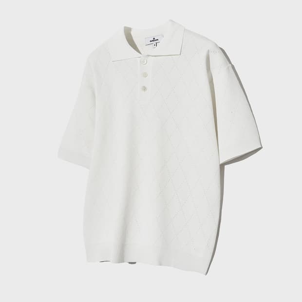 [1]아워스코프 Lozenge Half Knit (Cream)