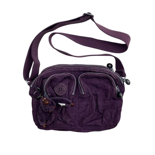 키플링 퍼플 투포켓 크로스백