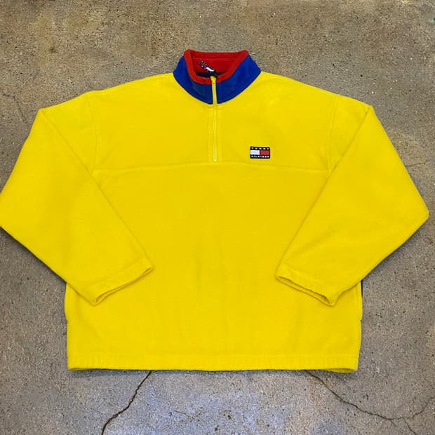 레어 90s USA 타미힐피거 올드스쿨 아노락 플리스 후리스
