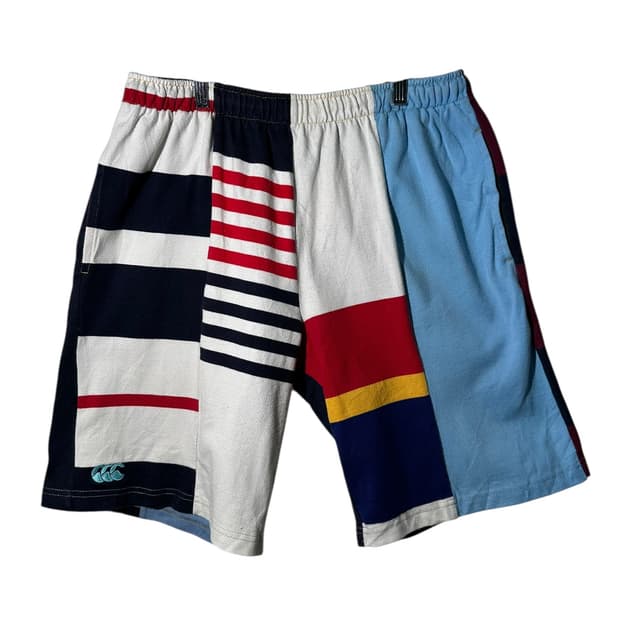 빈티지 패치워크 스웻 반바지