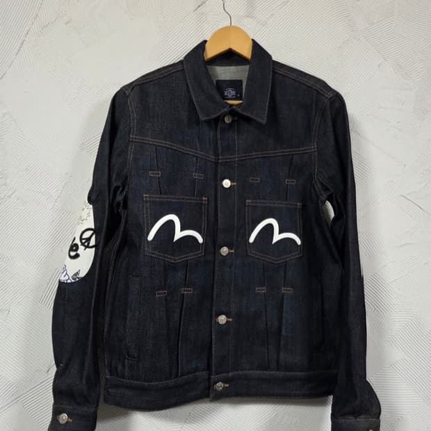 에비수 생지데님자켓 M 급처합니다