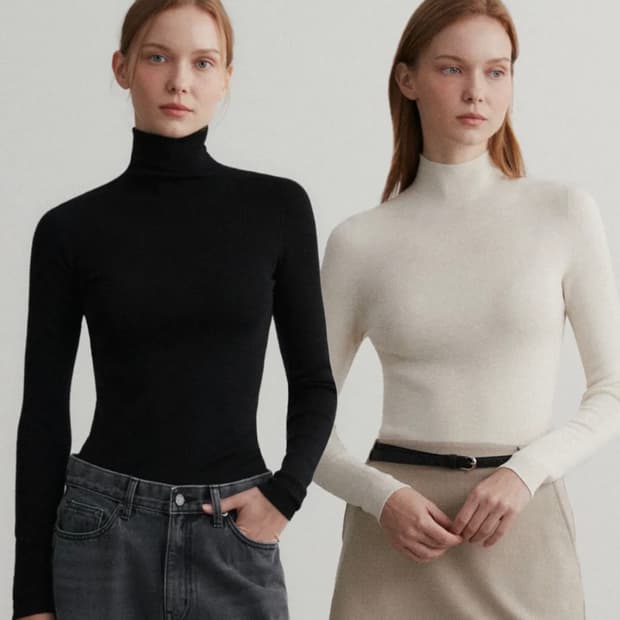 수아레 워셔블 터틀넥 블랙 (정가 3만원)