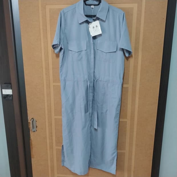 여성 L 반팔 원피스 미사용 