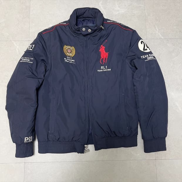 폴로 USA 레이싱팀 패딩점퍼자켓 네이비 L