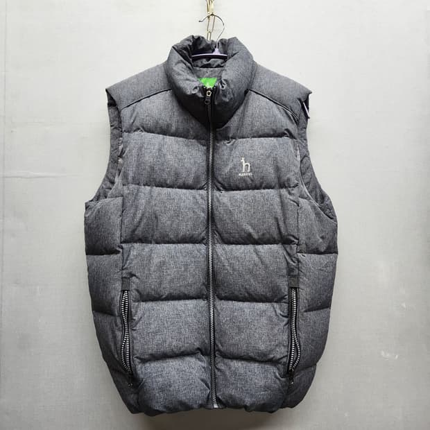 헤지스 골프 로고 덕다운 패딩조끼 L(남여공용)