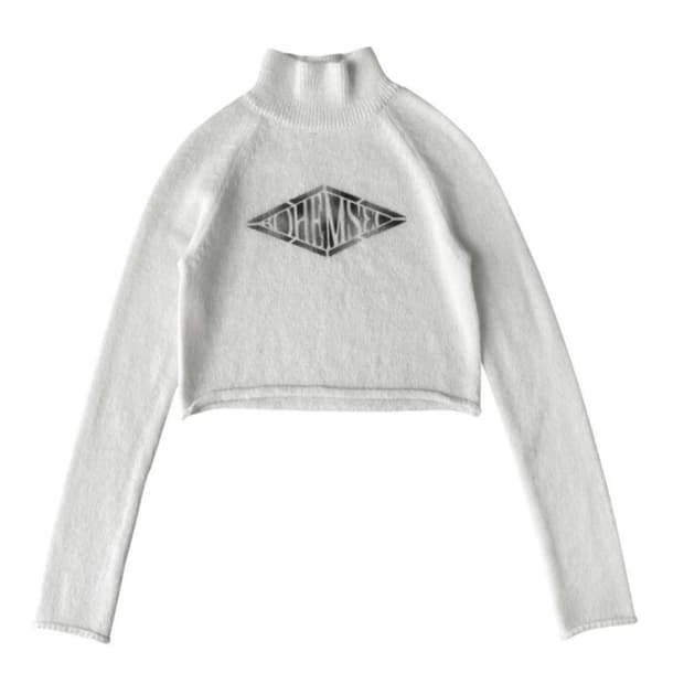 보헤미안서울 알파카 폴라 터틀넥 니트 아이보리