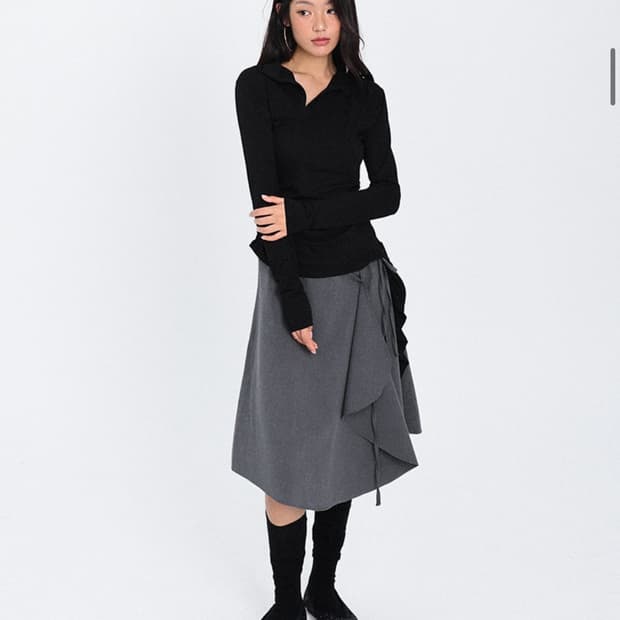 오운서 원 드레이프 셔링 롱슬리브