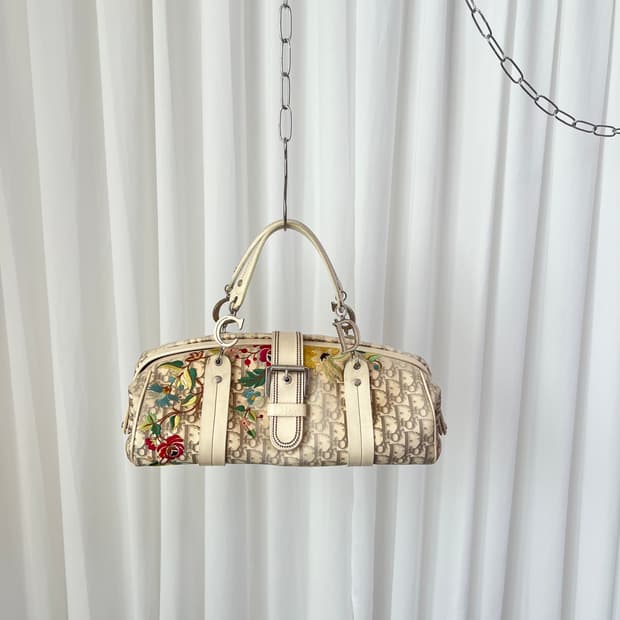 크리스찬 디올 2005 디오리시모 플로럴 트로터 숄더백