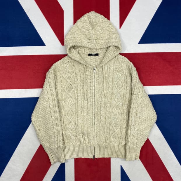 트릴리온 니트 후드집업 XL