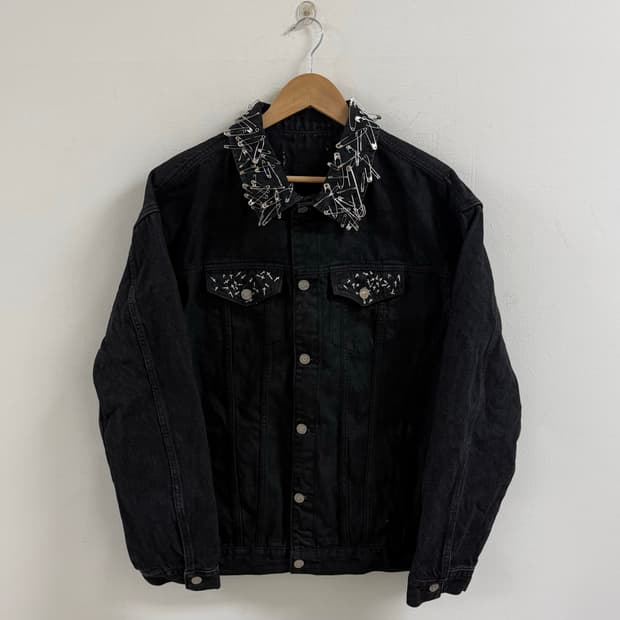Sashiko cross Distressed oil wax jacket