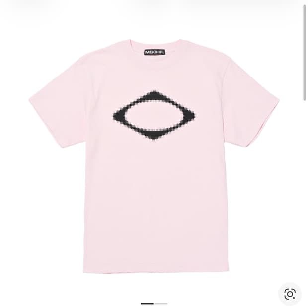 (W) 미스치프 롬버스 블러 티셔츠 라이트 핑크