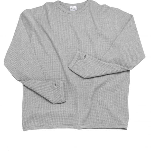 [M]MJD 와플 핑거홀 롱슬리브 그레이