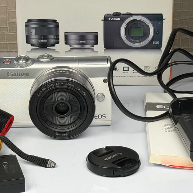 캐논 EOS M100, 22mm 렌즈 키트 미러리스 카메라