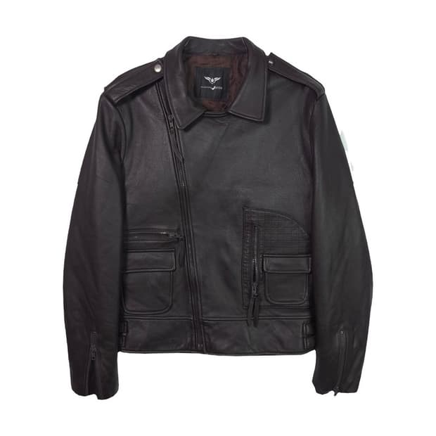 JINTEOK 빈티지 리얼레더 남성 라이더자켓