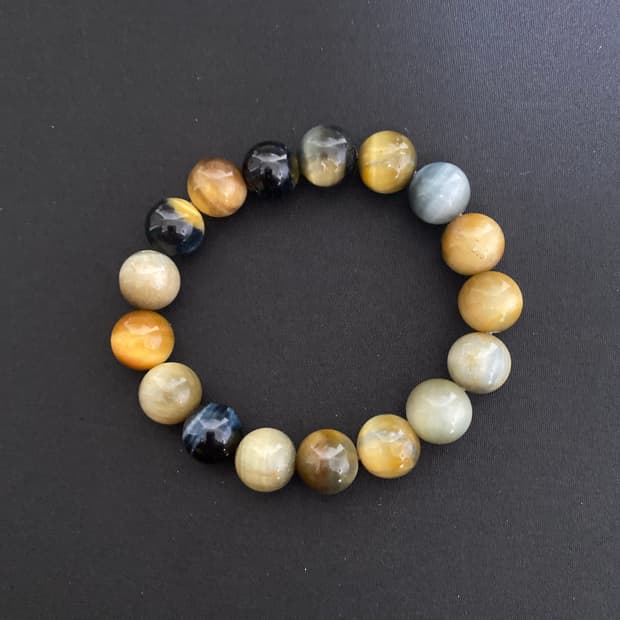 골드&그레이 호안석 팔찌 12mm