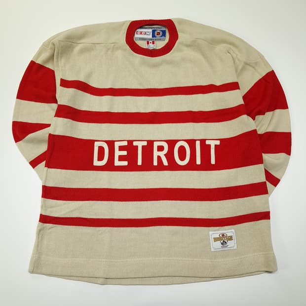 CL214 XL CCM 캐나다판 NHL 레드윙스 크림 하키스웨터