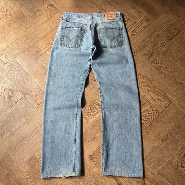 [32]00's 리바이스 501 멕시코제 빈티지 워싱 데님 팬츠
