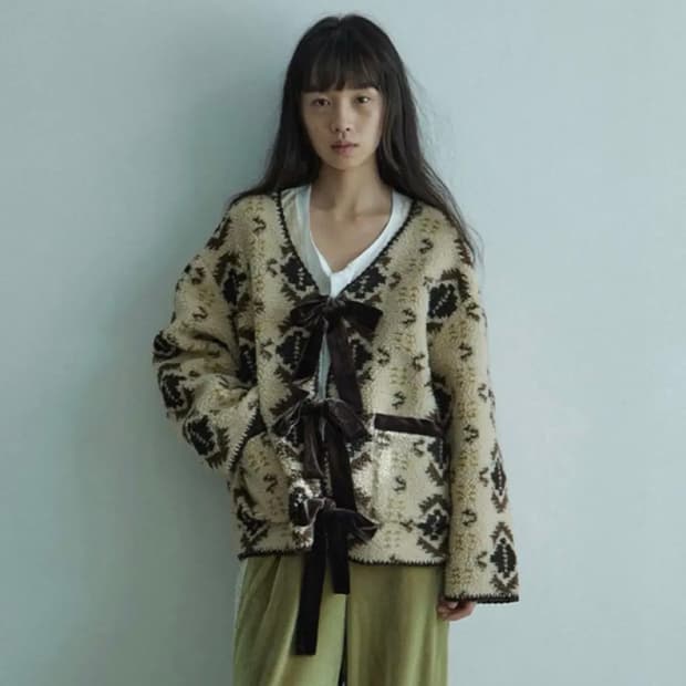 [호쿠스포쿠스] Nordic Fleece Cardigan_Brown