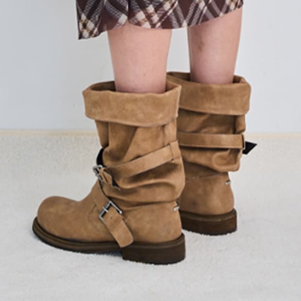Negativethree 부츠 / slouchy log boots
