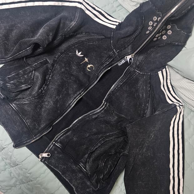 아디다스 떠그클럽 후드집업 블랙XL 새상품