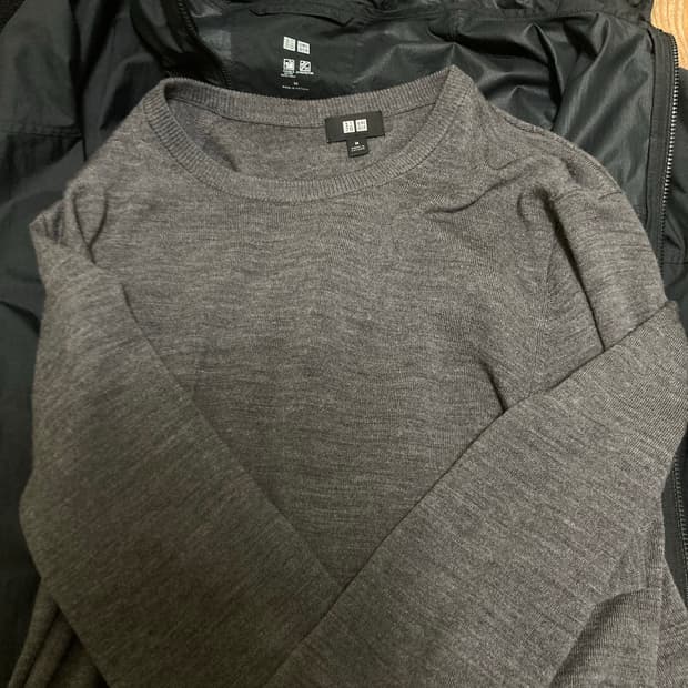 (일괄판매) 유니클로 메리노 울 니트, 바람막이, 와플 헨리넥, 비니